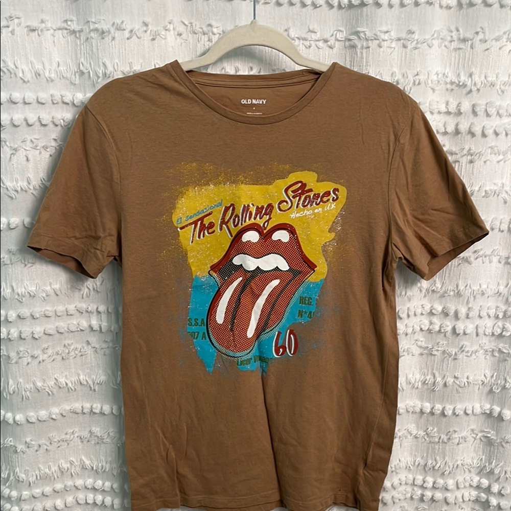 Old Navy Brown Rolling Stones Graphic Tee